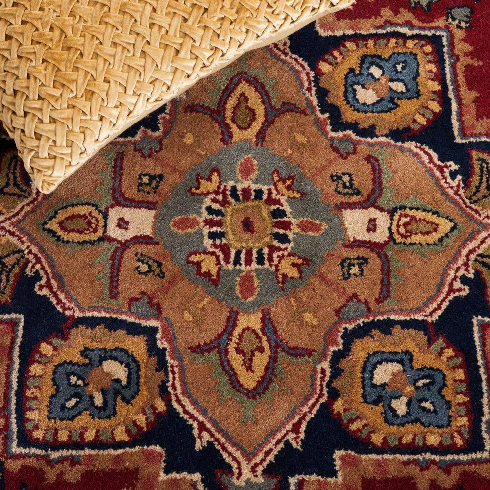SAFAVIEH Heritage York Oriental Wool Area Rug, Red, 10' x 10' Square