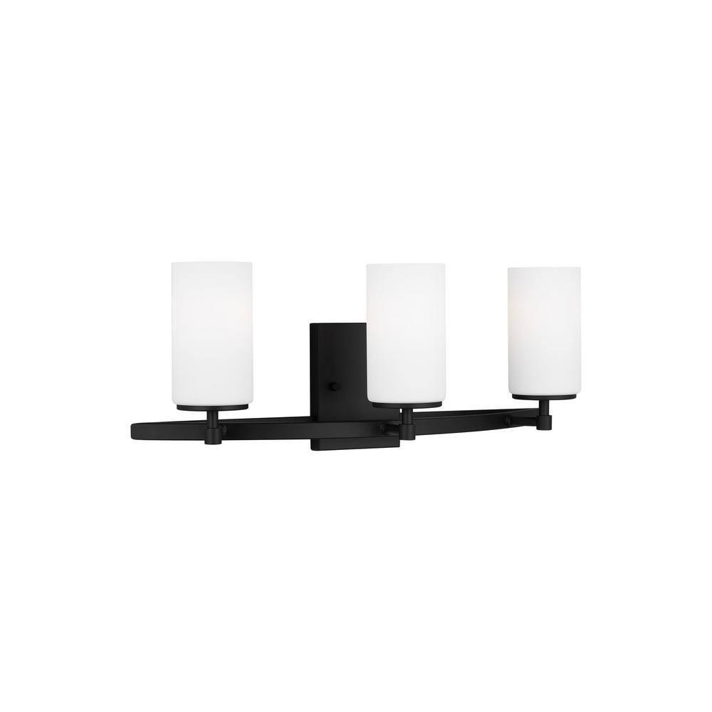 Generation Lighting Alturas 22-in 3 -Light Matte Black Modern/contemporary Vanity light