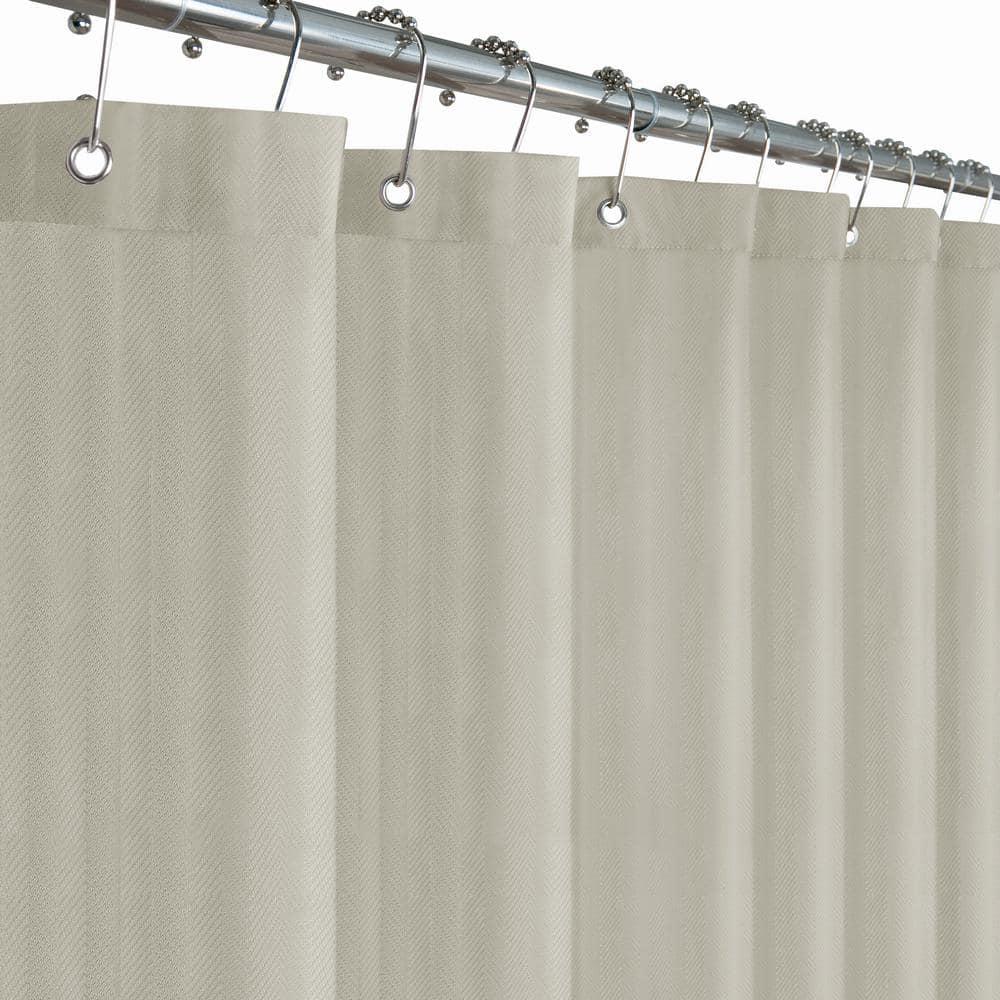 Maytex  Herringbone Ultimate Waterproof Fabric Shower Curtain or Liner Linen