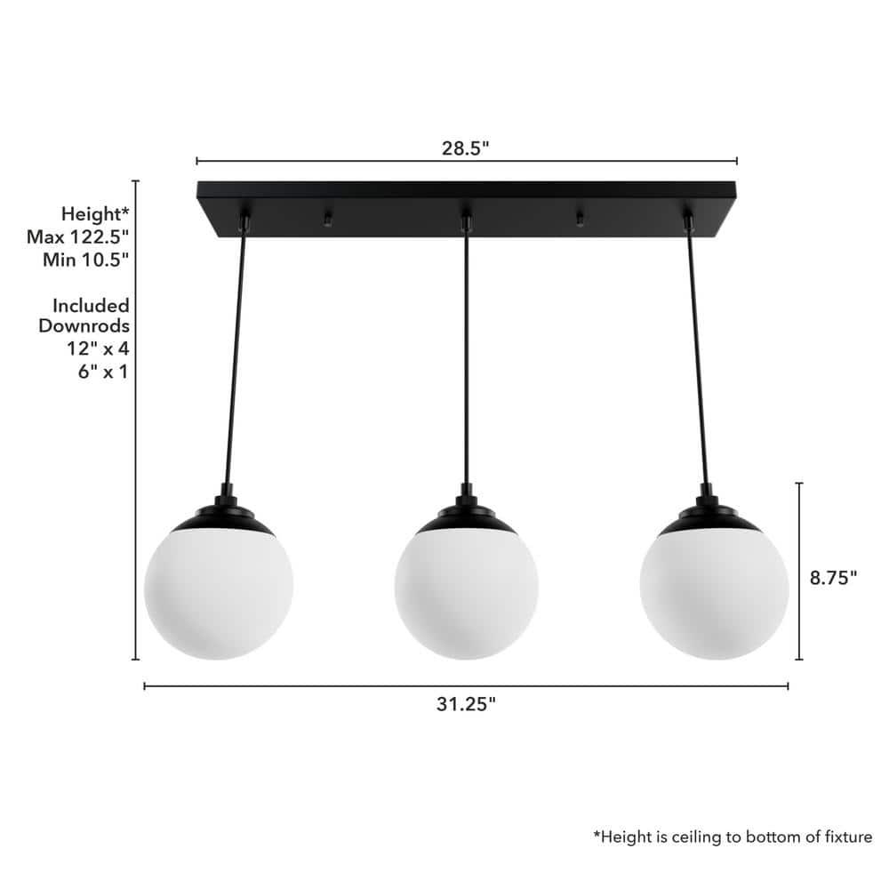 Hepburn 3 - Light Linear Globe Pendant