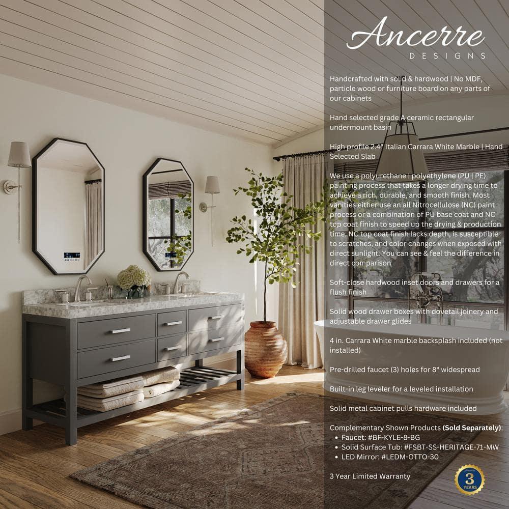 Ancerre Designs Elizabeth 72'' Double Bath Vanity Set