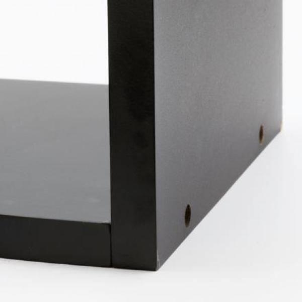 Black Wood Floating Corner Shelves Set for Wall