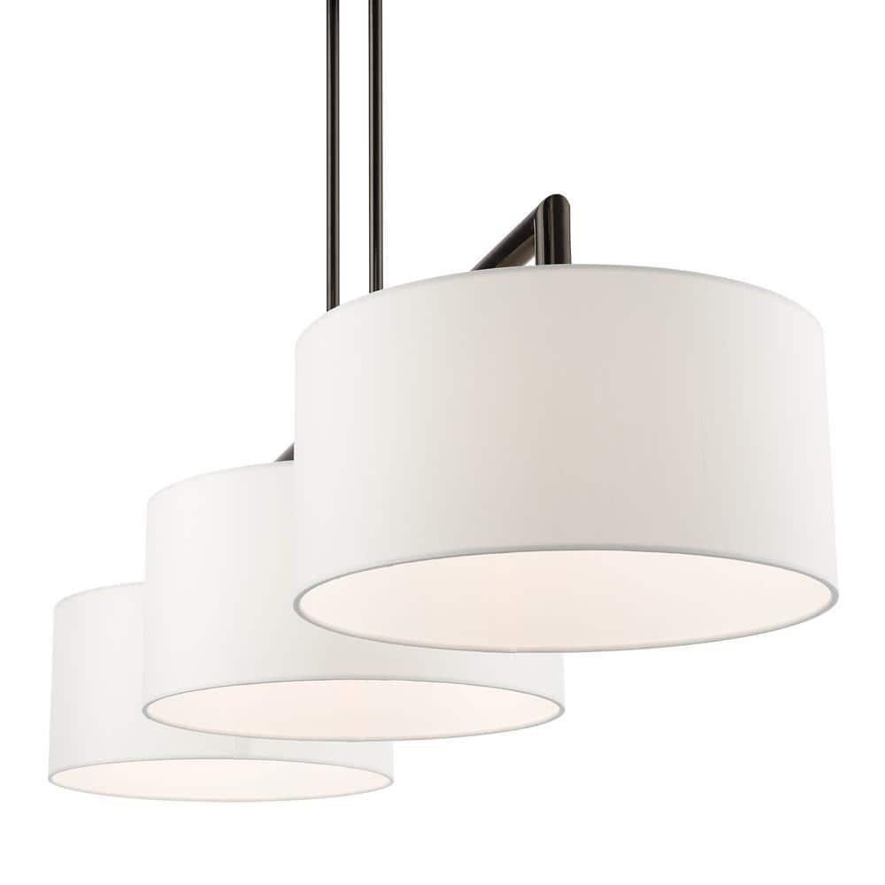 Livex Lighting Meridian 3 - Light Chandelier in  Black Chrome