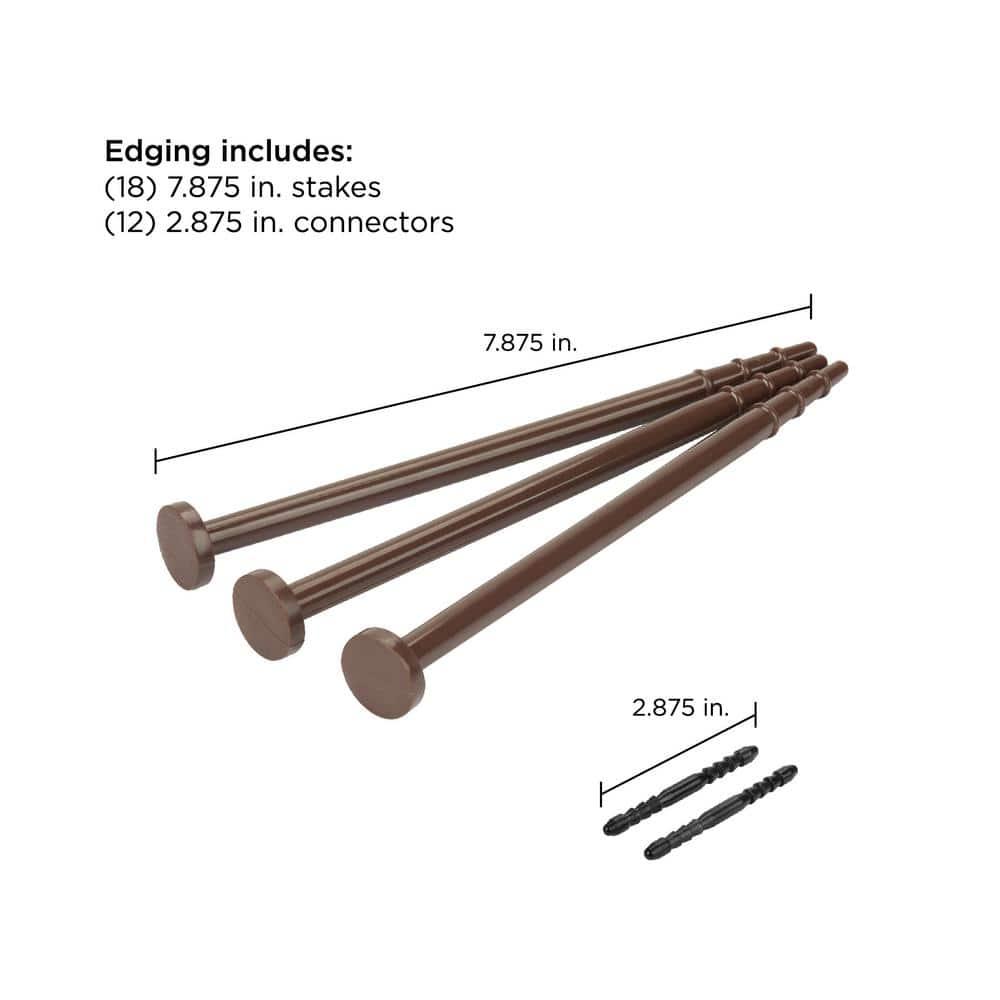 Rubberific 4 ft. Brickface Rubber Landscape Lawn Edging (Set of 6)
