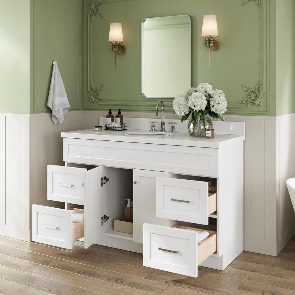 Ariel F055swqovo Hamlet 55" Free Standing Single Basin Vanity Set - White