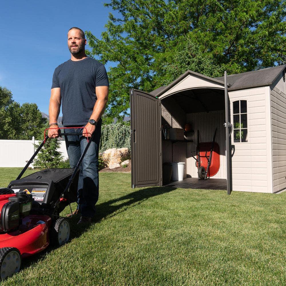 Lifetime 10 Ft. x 8 Ft. High-Density Polyethylene Outdoor Storage Shed with Steel-Reinforced Construction & Reviews | Wayfair