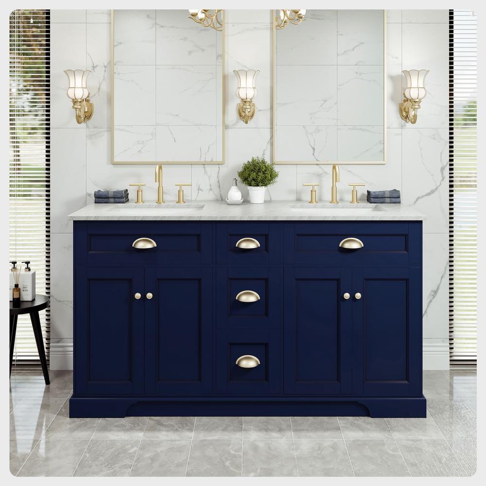 Eviva Epic Transitional Blue Bathroom Vanity