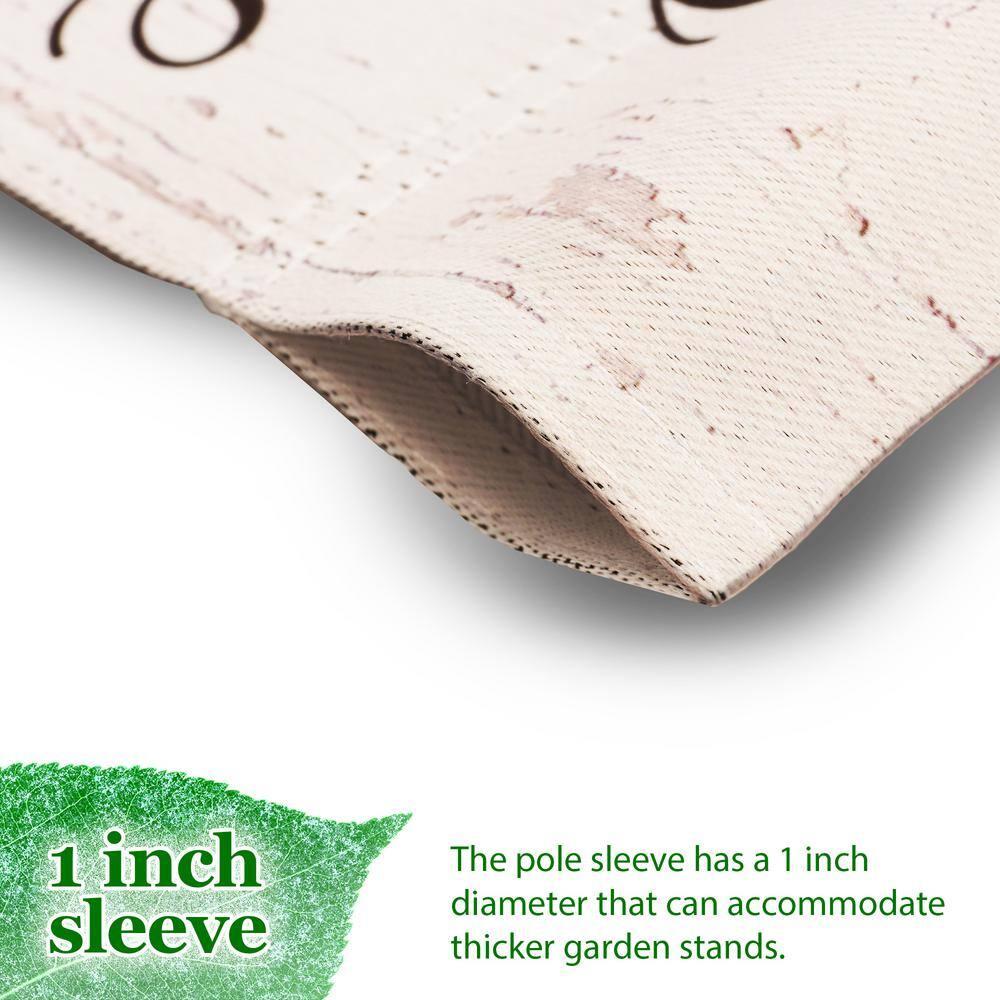 G128-12"x18" Christmas Garden Flag Double-Sided " Santa Gnome with Present Blockout Fabric