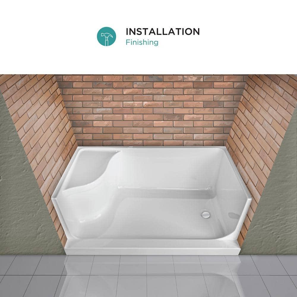 Aquatique 60" x 32" Single Threshold Shower Base