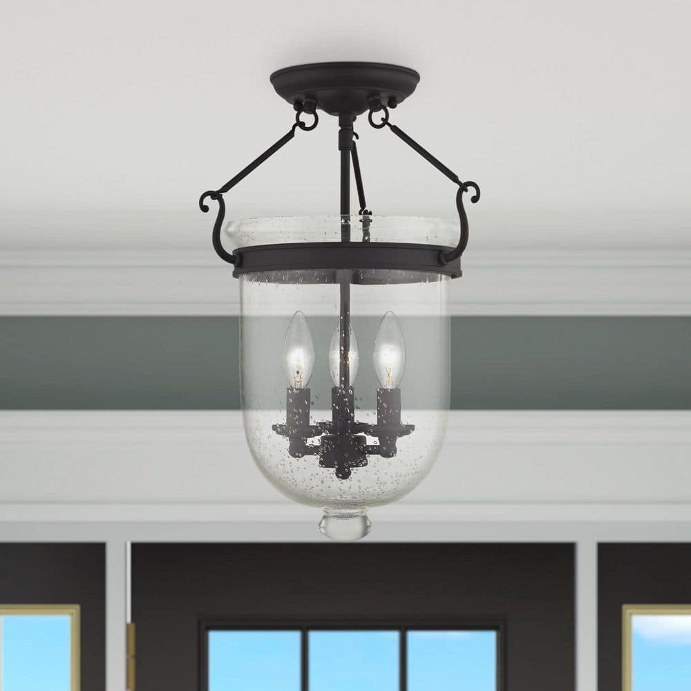 Glass Semi Flush Mount