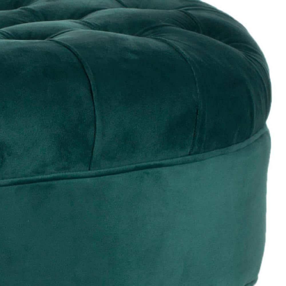 SAFAVIEH Clara Tufted Round Ottoman Marine