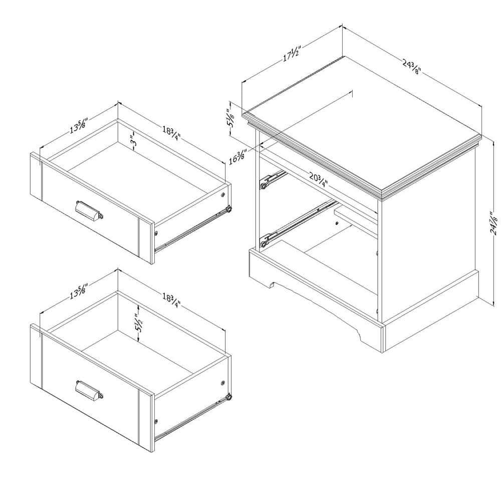 Avilla 2 - Drawer Nightstand