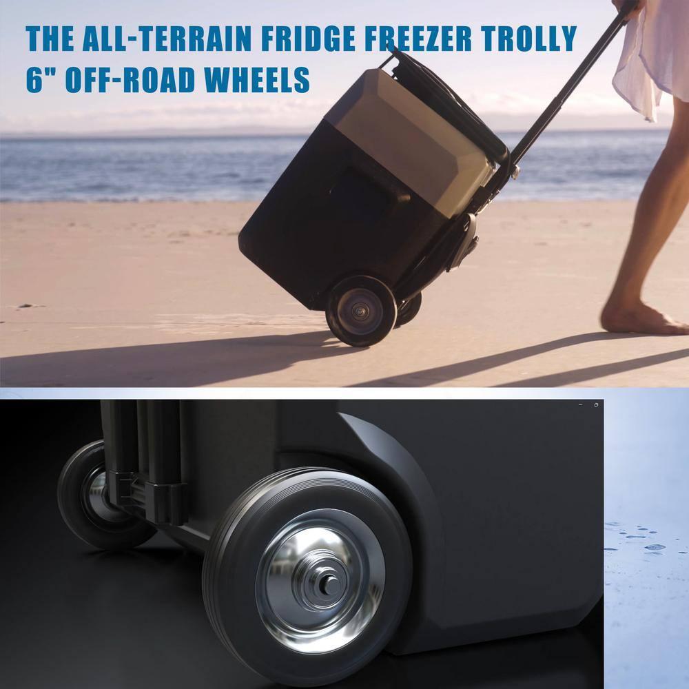 42 qt. Car Freezer Portable Refrigerator with APP Control and 6 in. off-Road Wheels, 12-Volt, 45W Cooler Freezer