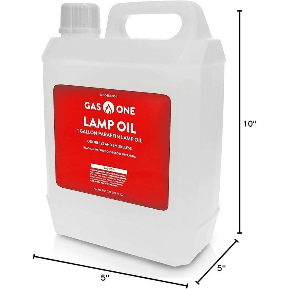 GasOne 1 Gallon Liquid Paraffin Lamp Oil – Multifunctional Lamp Oil Smokeless Odorless Indoor Ideal for Lamps, Lanterns, Tiki Torch – Safe Packaging