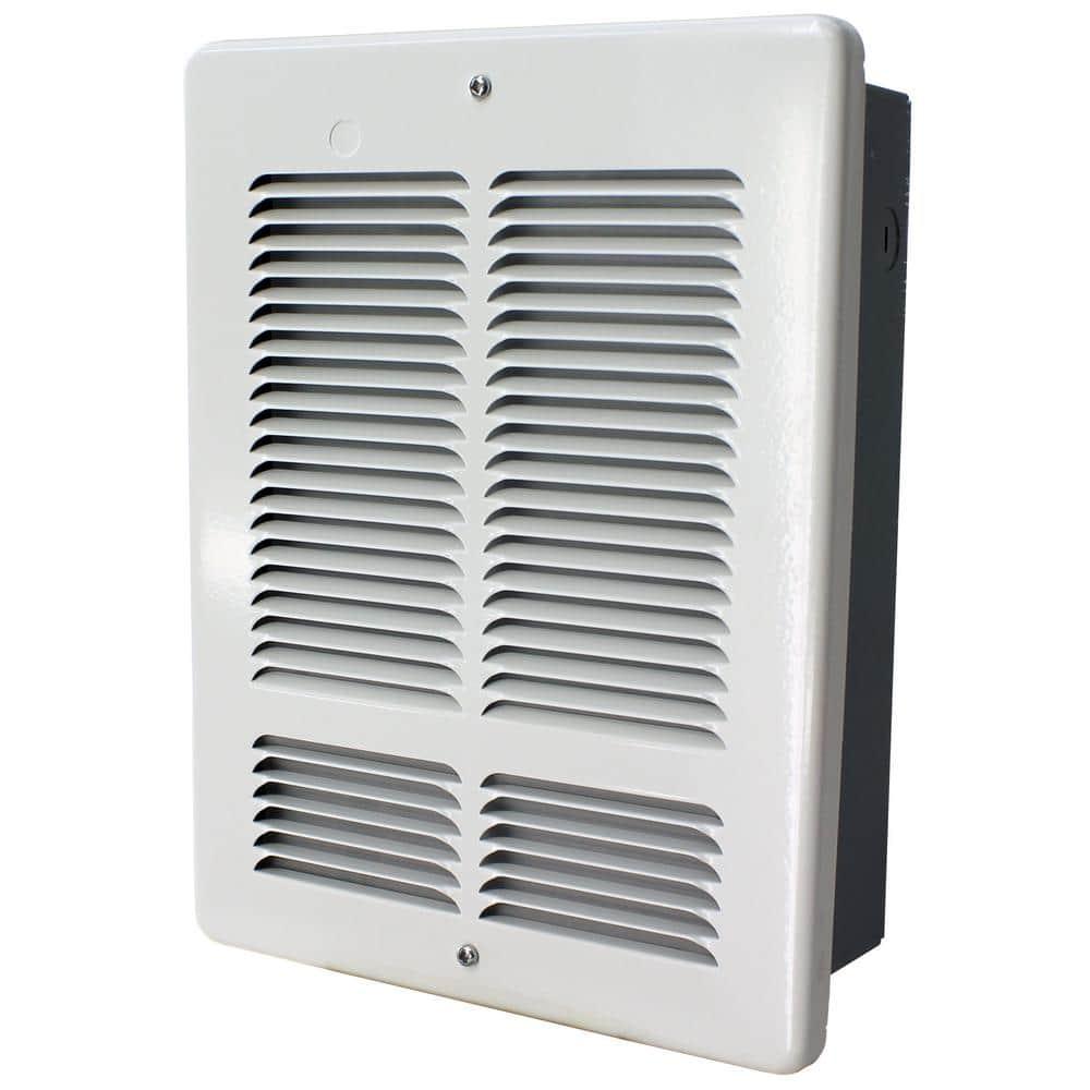 White Forced Air Wall Heater with Automatic Shut-off