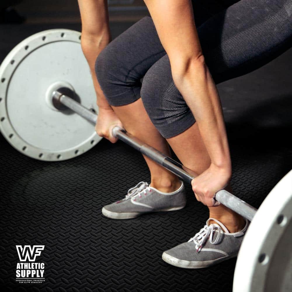 Extra Thick Interlocking Exercise Foam Mats, 3/4-Inch Thickness Gym Flooring Tiles (72 SQ. FT)