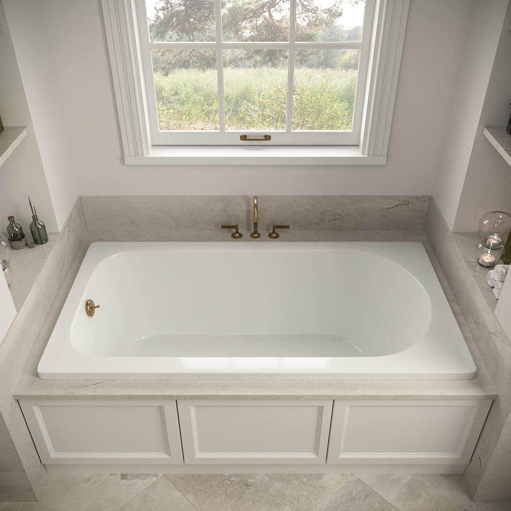 72" x 36" Acrylic Soaking Drop-In Bathtub, Drain Included