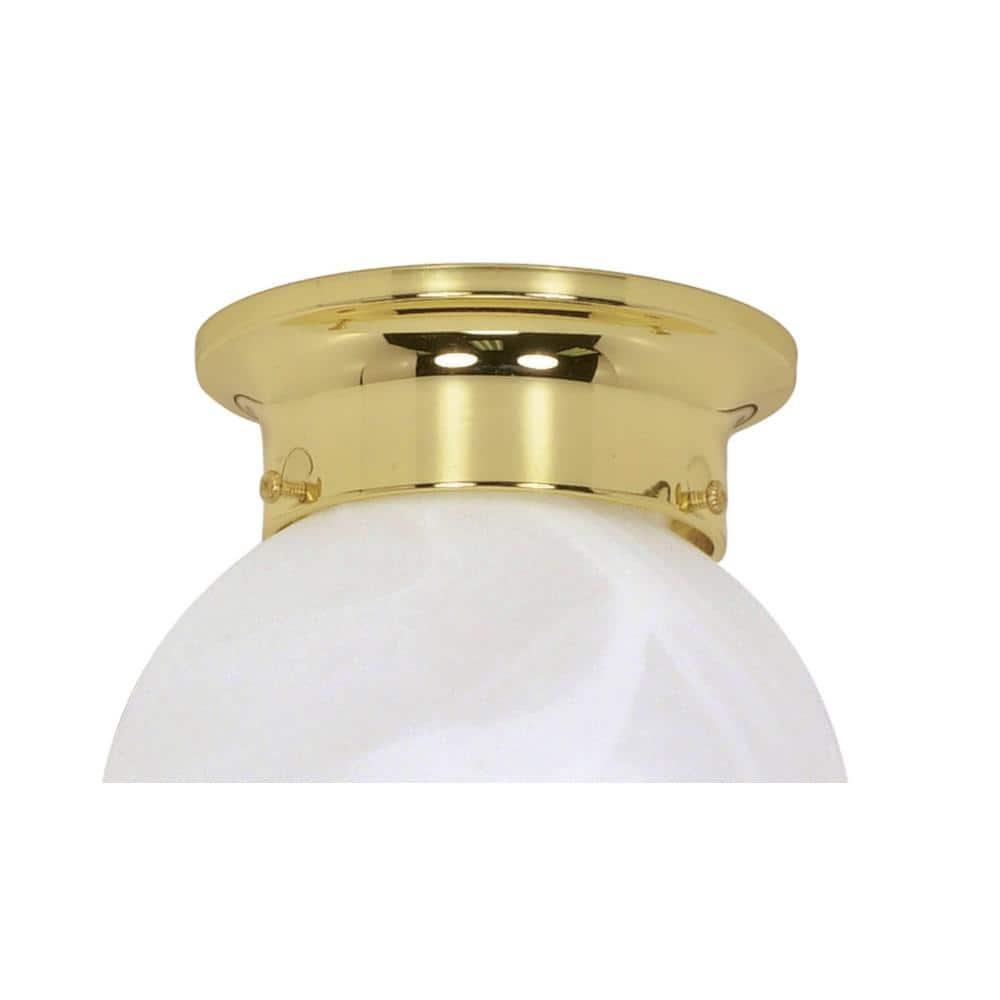 Nuvo Lighting 60/255 2 Light 6" Wide Flush Mount Ceiling Fixture - Brass