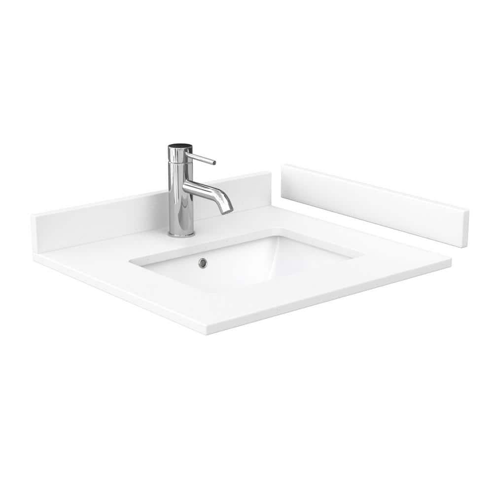 Wyndham Collection Beckett 24" Freestanding Single Bathroom Vanity with Cultured Marble Top