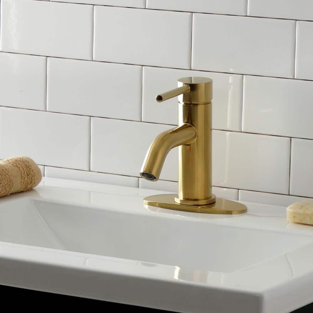 Kingston Brass Concord Single-Handle 1-Hole Deck Mount Bathroom Faucet with Push Pop-Up