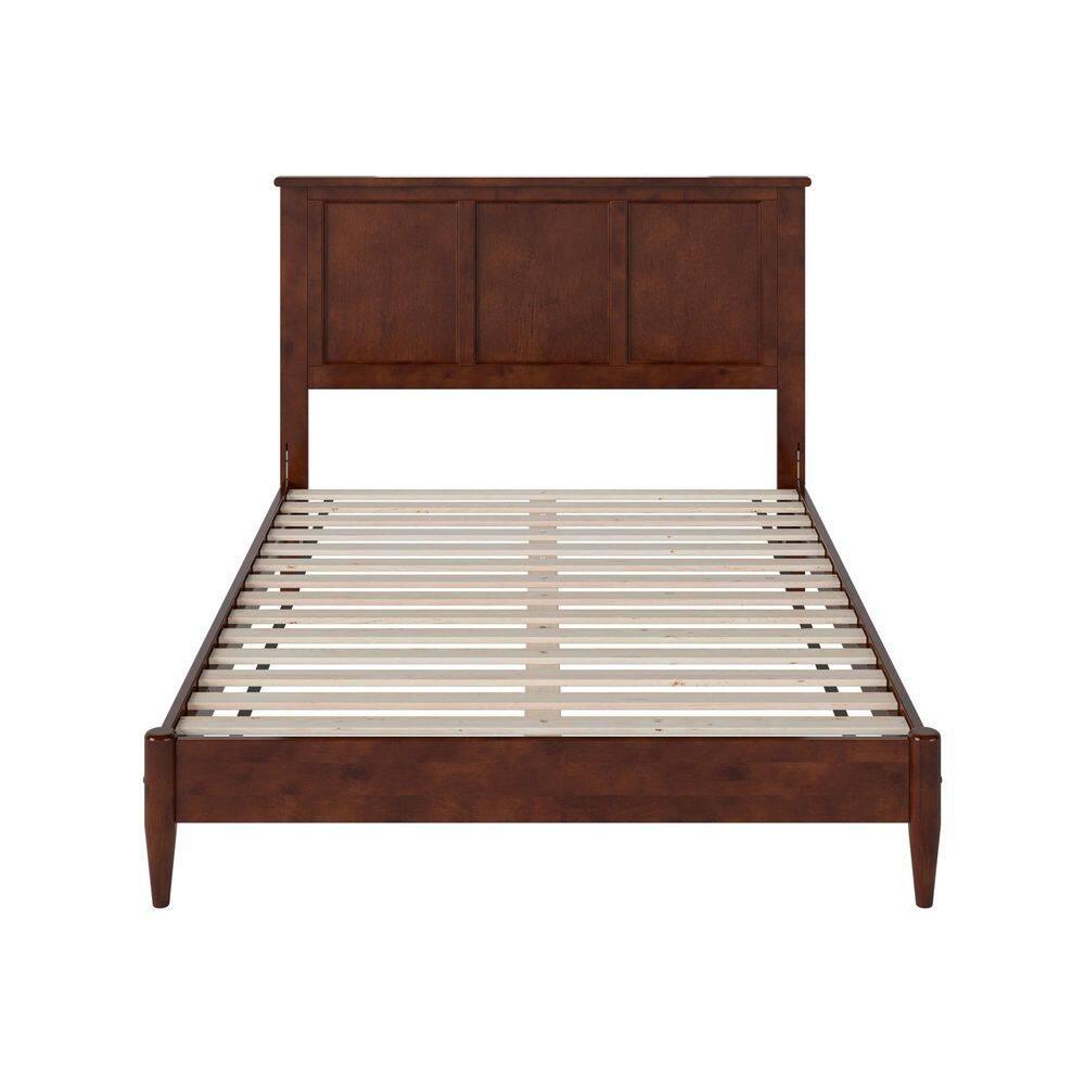 AFI Charlotte Full Solid Wood Low Profile Platform Bed, Walnut