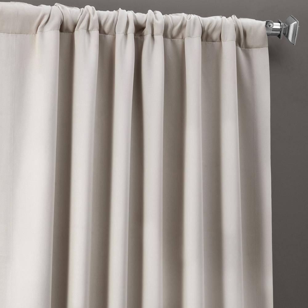 Half Price Drapes Alabaster Beige Room Darkening Curtains for Bedroom (1 Panel), 50W X 96L