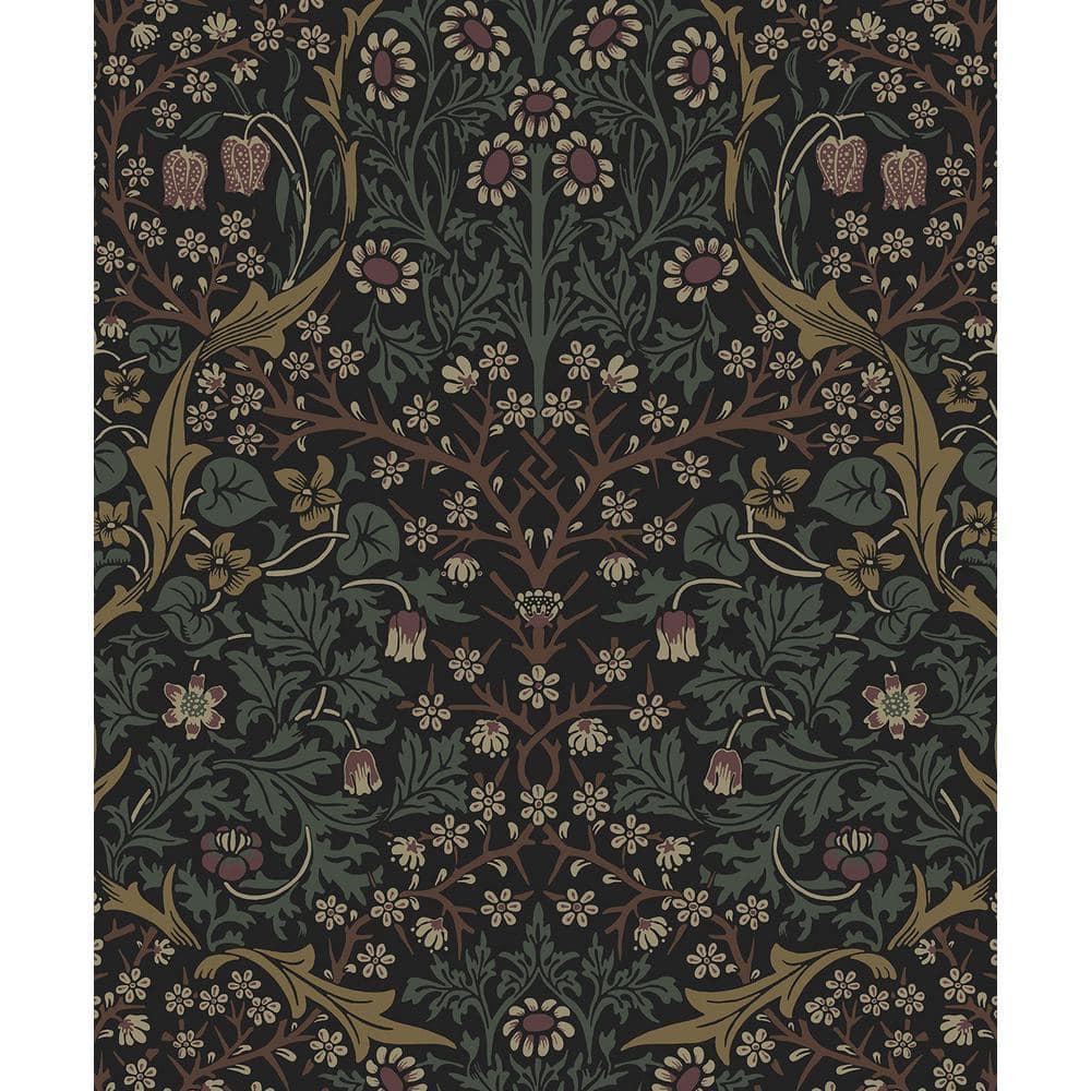NextWall  Victorian Garden Floral Peel and Stick Wallpaper 20.9 in. W x 18 ft. L - Blacksmith & Cliffside