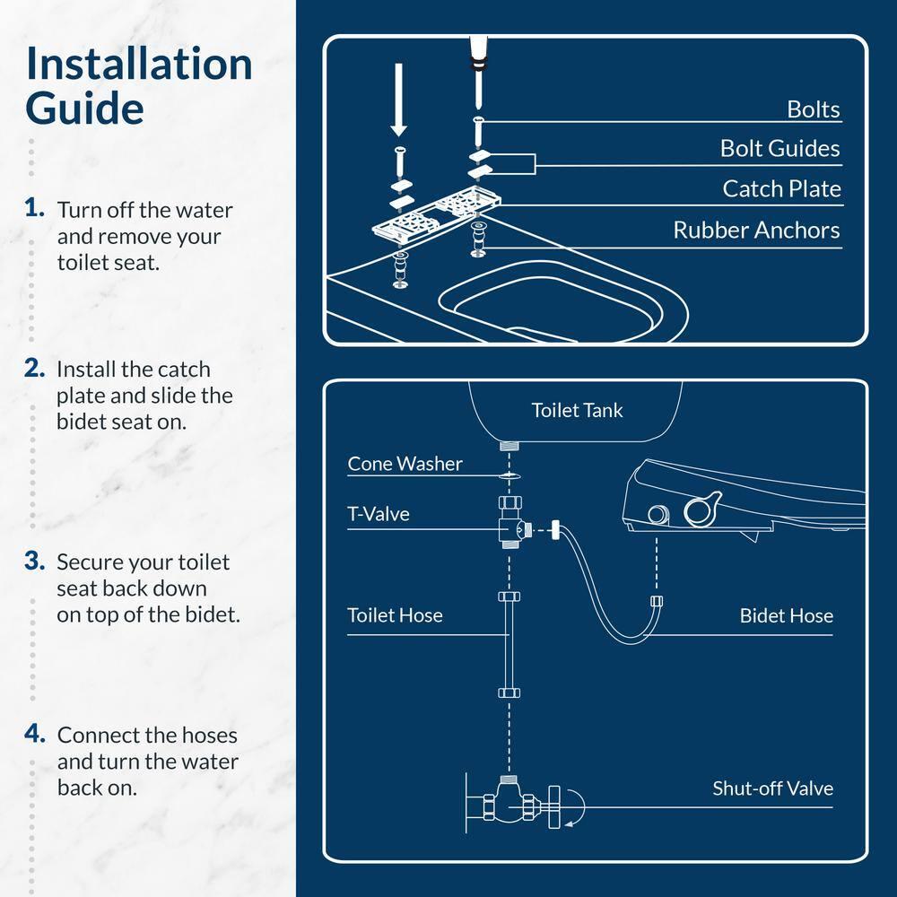 Bio Bidet by Bemis 550 Electric Smart Bidet Seat in Elongated White with Drylette Towels