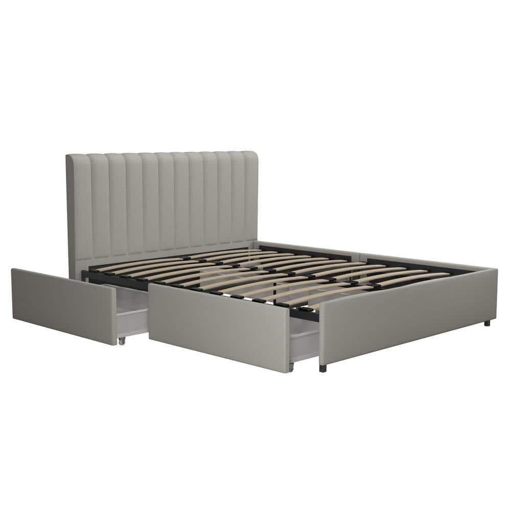 Brittany Upholstered Unfinished Platform Storage Bed