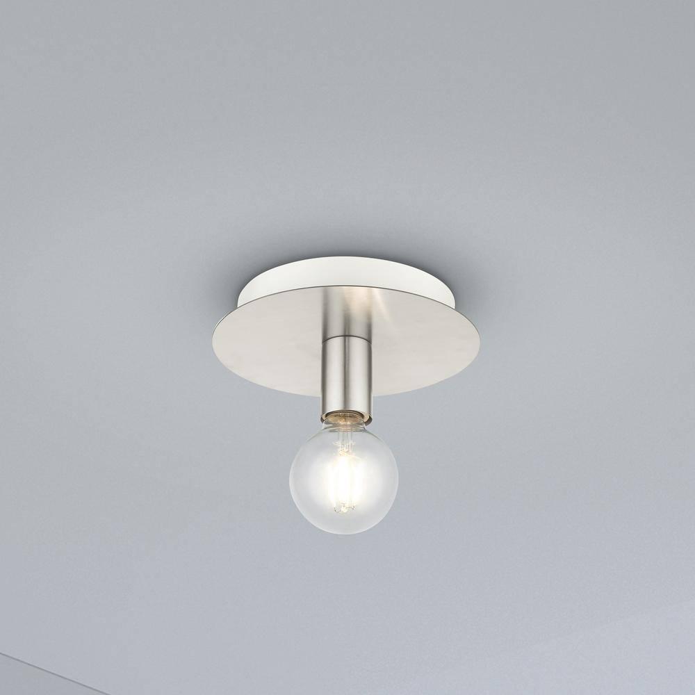 Livex Lighting Hillview 1 - Light Flush Mount in  Brushed Nickel