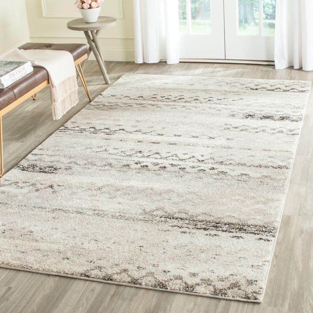 Retro RET2136 Power Loomed Indoor Area Rug - Cream/Grey - 5'3"x8' - Safavieh.