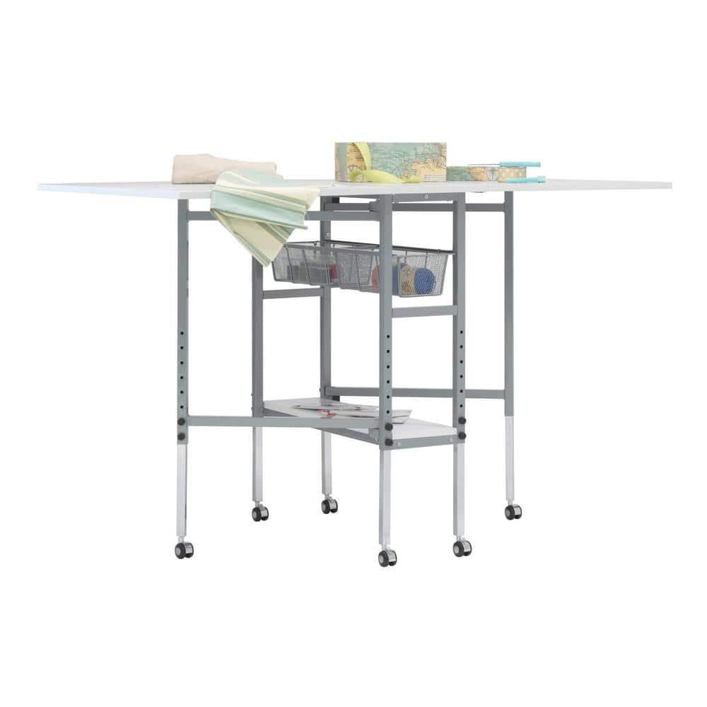 58.5'' x 36.75'' Foldable Sewing Table with Wheels