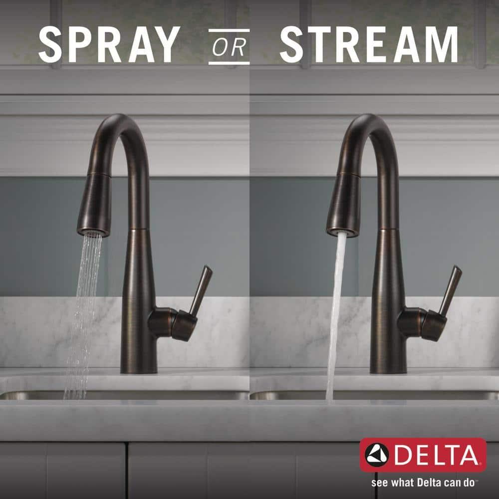 Essa Pull Down Sprayer Bar Faucet, Single Handle Prep Sink Faucet