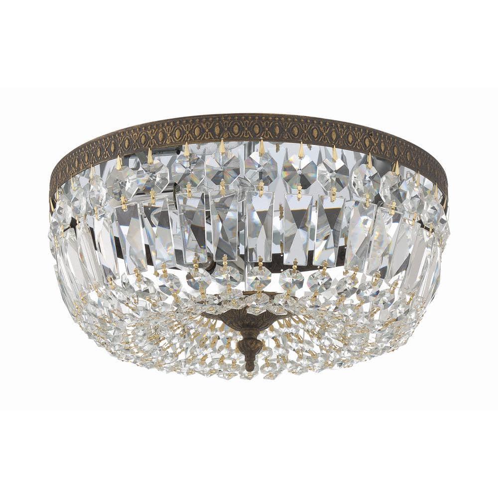 Crystorama Lighting Ceiling Mount 3 - Light Flush Mount in  English Bronze