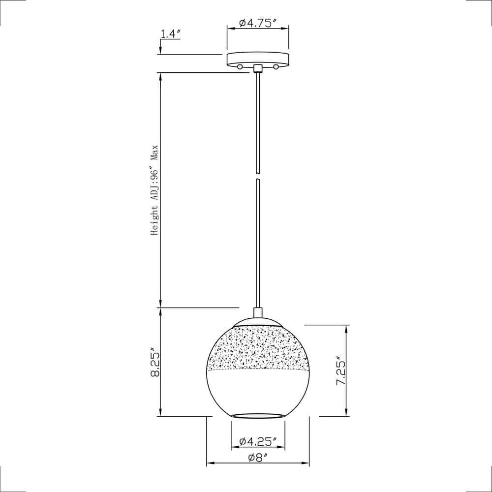 Milo 1-Light Brushed Nickel In. Glass Pendant with Clear Globe Glass - Brushed Nickel