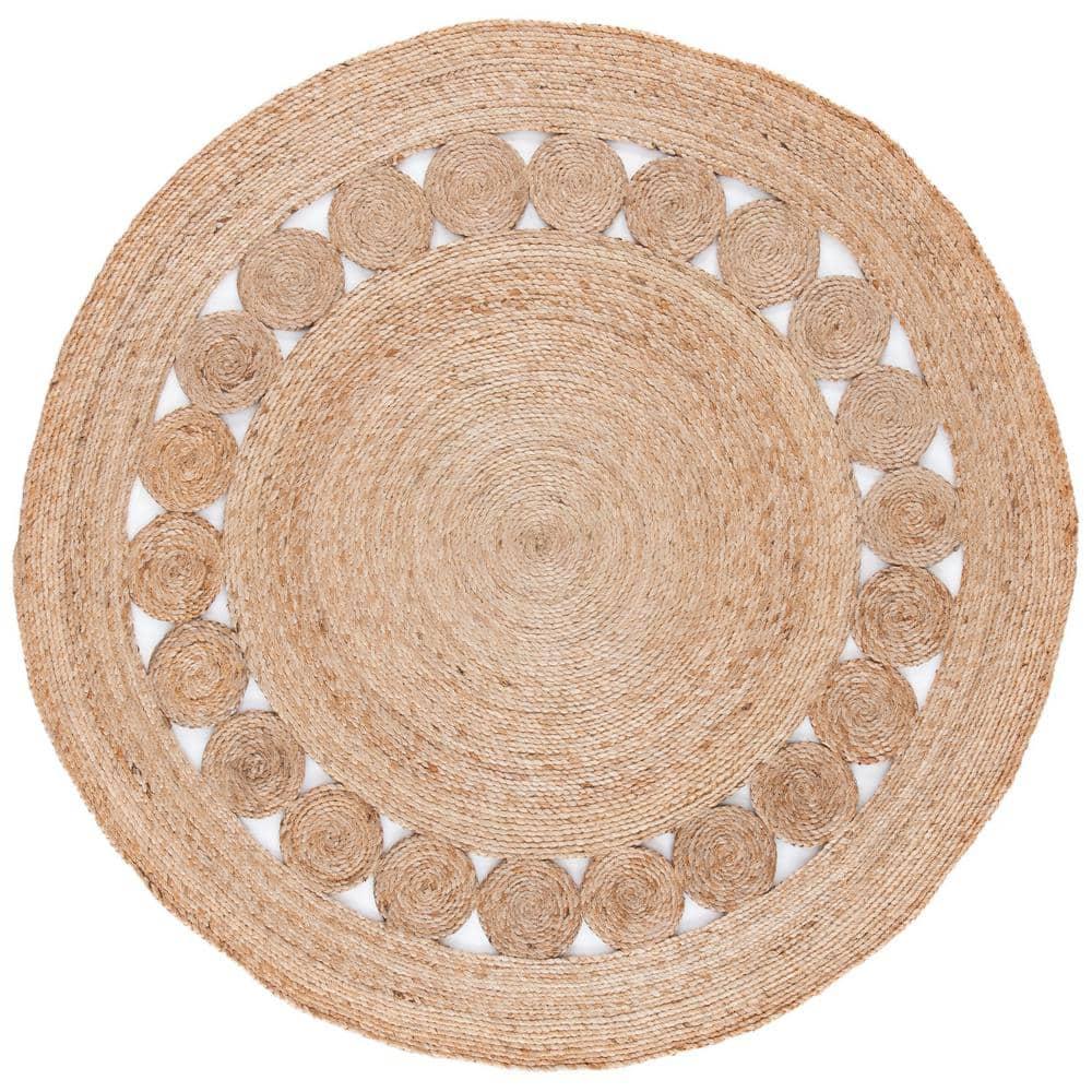 Natural Fiber NFB247 Hand Woven Area Rug - Natural - 8' round - Safavieh.