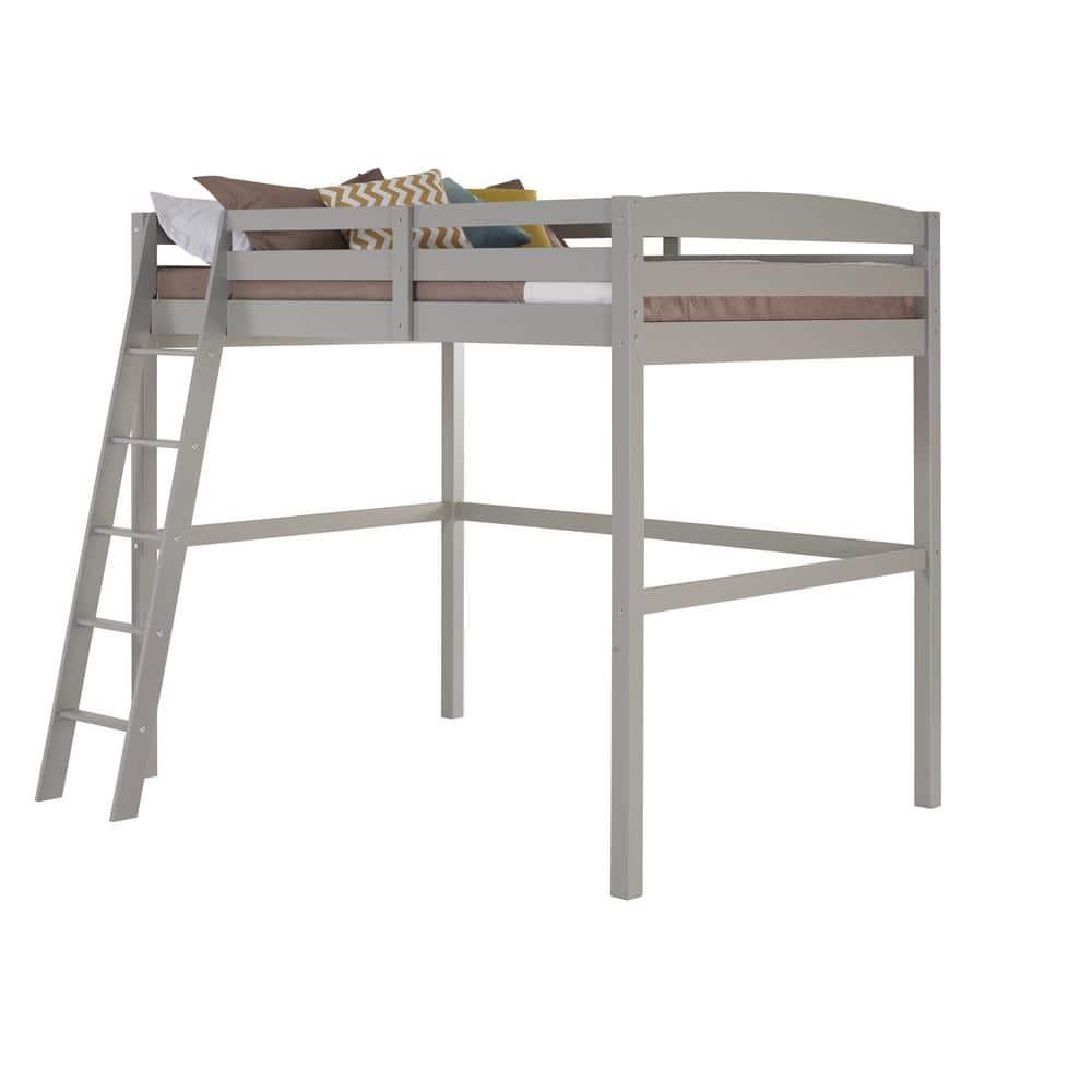 Camaflexi Tribeca Concord Full Size Loft Bed, Gray 100% Solid Wood