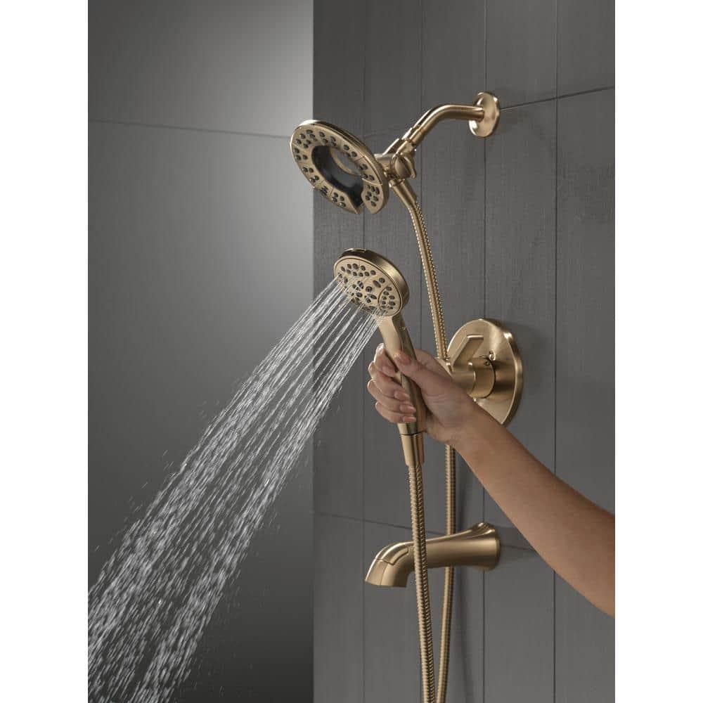Delta Albion Single-Function Tub Shower Faucet Set, Shower Trim Kit with In2ition Shower Head T144855-CZ-I