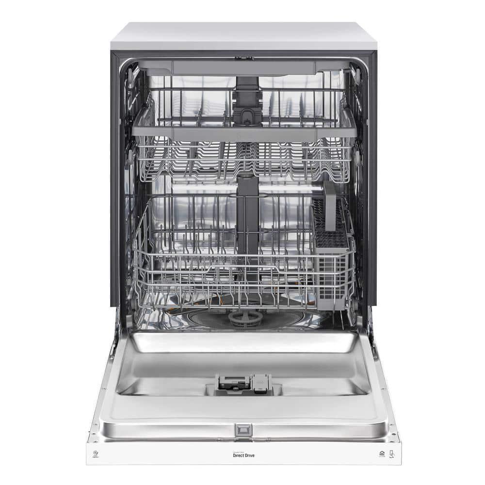 LG 24 in. PrintProof Stainless Steel Front Control Dishwasher with QuadWash, 3rd Rack & Dynamic Dry, 48 dBA