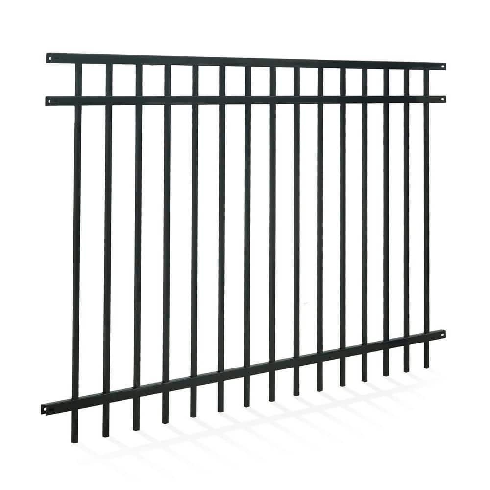 Fencer Wire Fencer Wire 4/ 5/ 6FT H X 6FT W Heavy Duty Flat Top Fence Barrier Panel, Anti-Rust Metal Fencing Panel