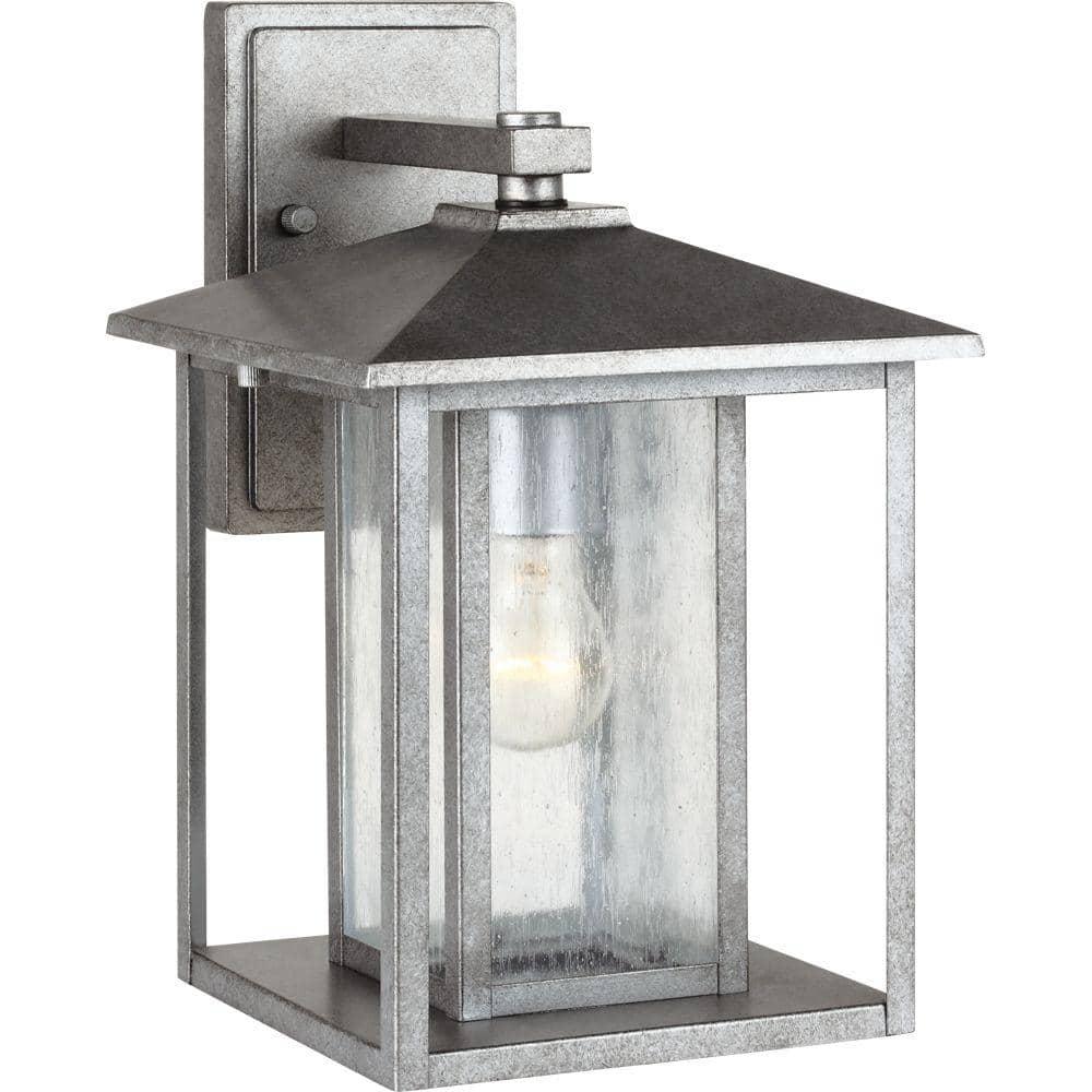 88027-57 Hunnington Outdoor Wall Lantern Outside Fixture, One - Light, Weathered Pewter