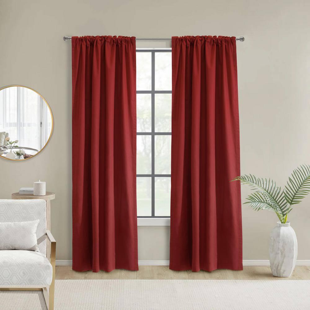 Thermalogic Weathermate Topsions Room Darkening Provides Daytime and Nighttime Privacy Curtain Panel Pair Each 40" x 63" Burgundy