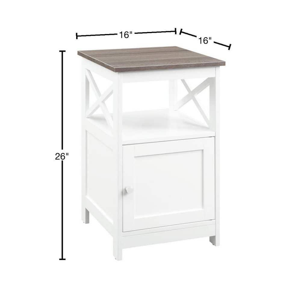 Convenience Concepts Oxford End Table with Cabinet, Multiple Finishes