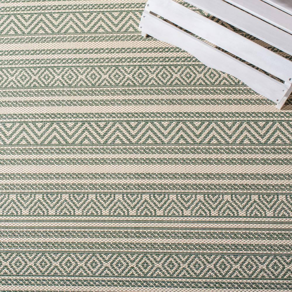 Courtyard CY6866 Power Loomed Indoor/Outdoor Area Rug - Beige/Dark Green - 8'x10' - Safavieh.