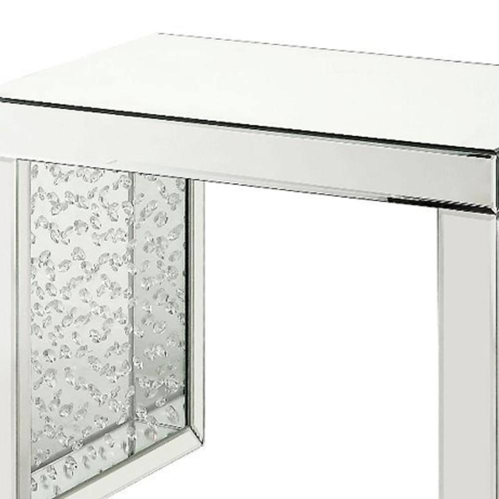 ACME Nysa Rectangular Accent Table in Mirrored