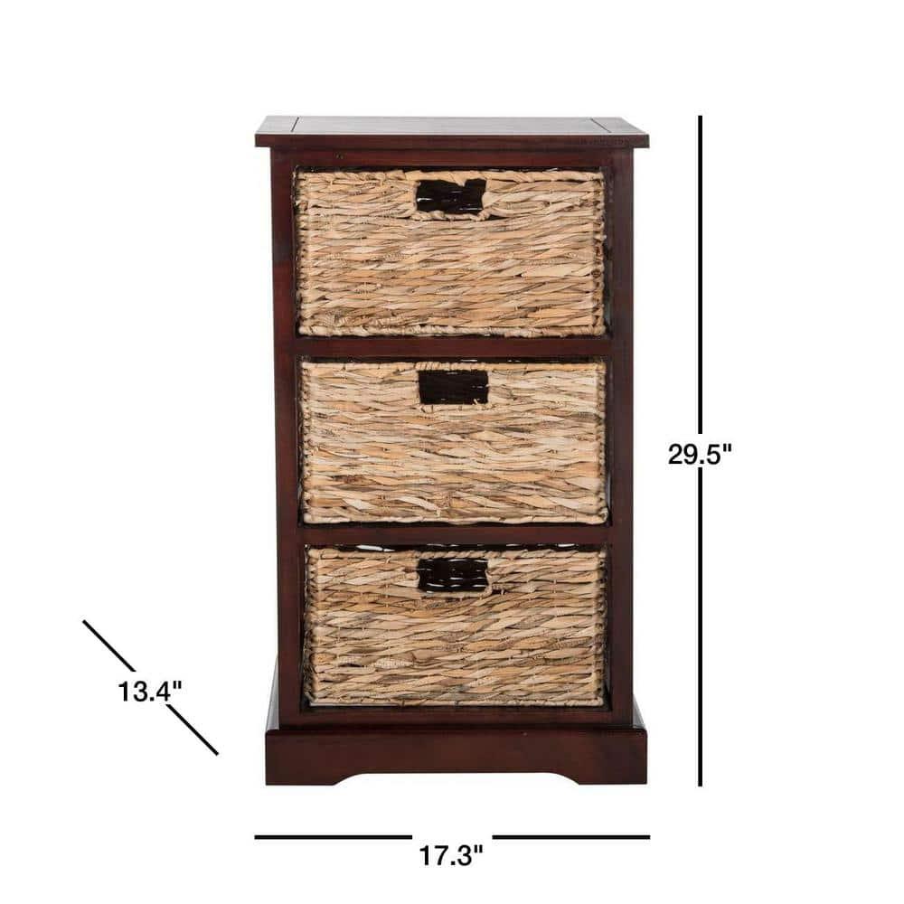 Halle Storage Side Table - AMH5738 - Cherry - Safavieh Couture