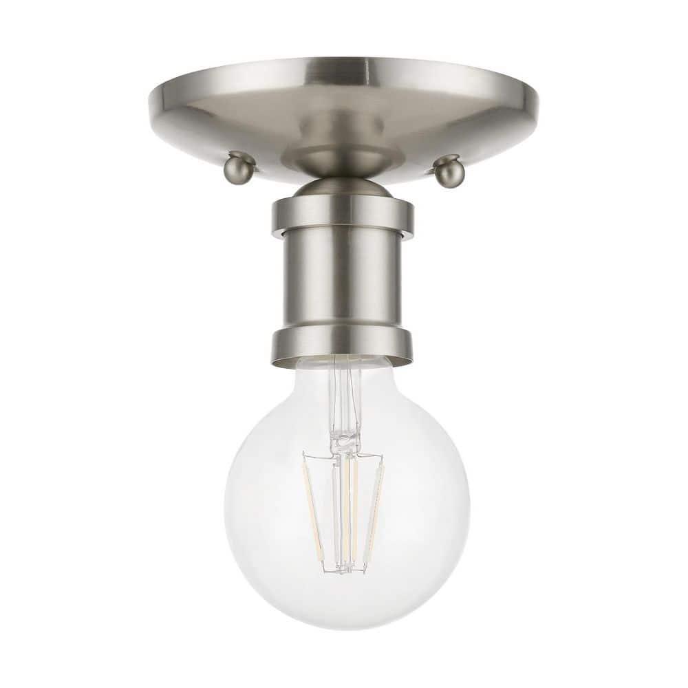 Livex Lighting Lansdale 1 - Light Flush Mount in  Brushed Nickel
