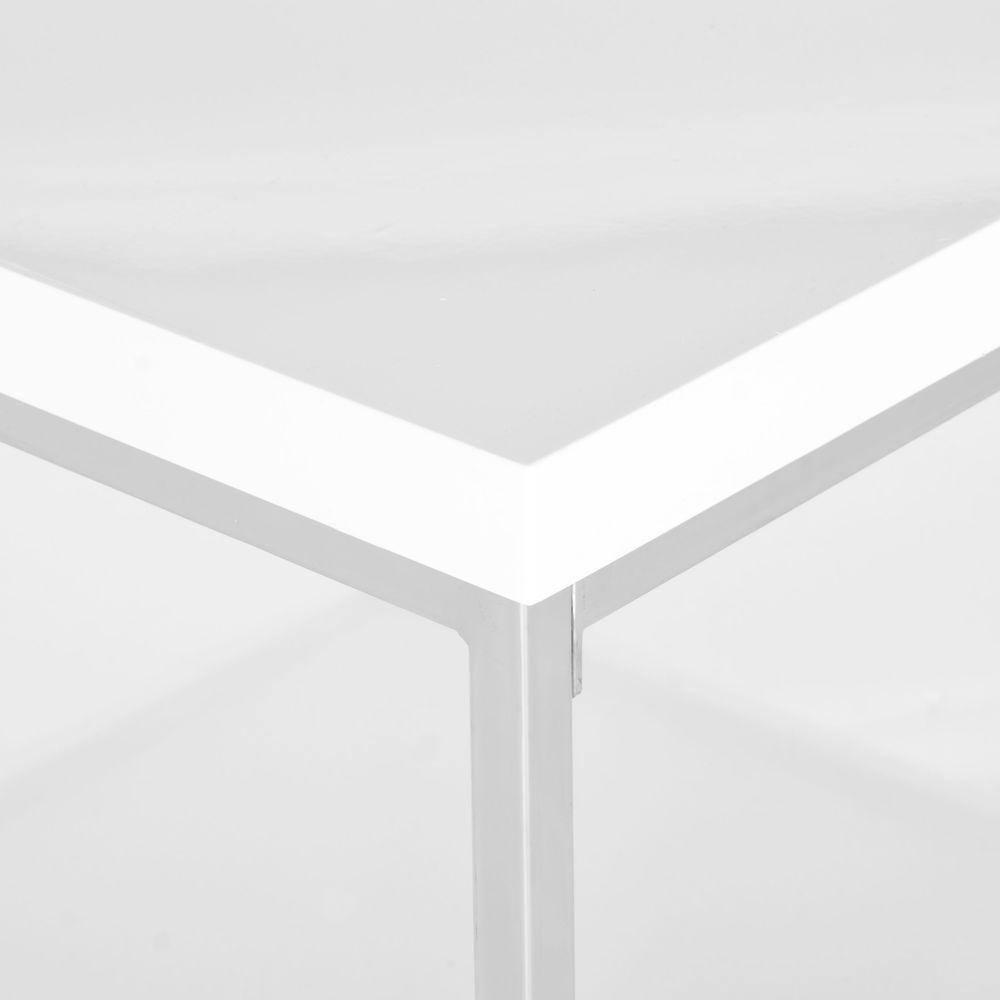 Malone High Gloss Coffee Table - White/Chrome - Safavieh