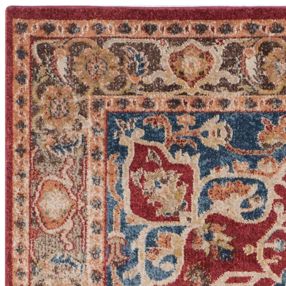 SAFAVIEH Bijar Jules Oriental Area Rug, Red/Royal, 4' x 6'