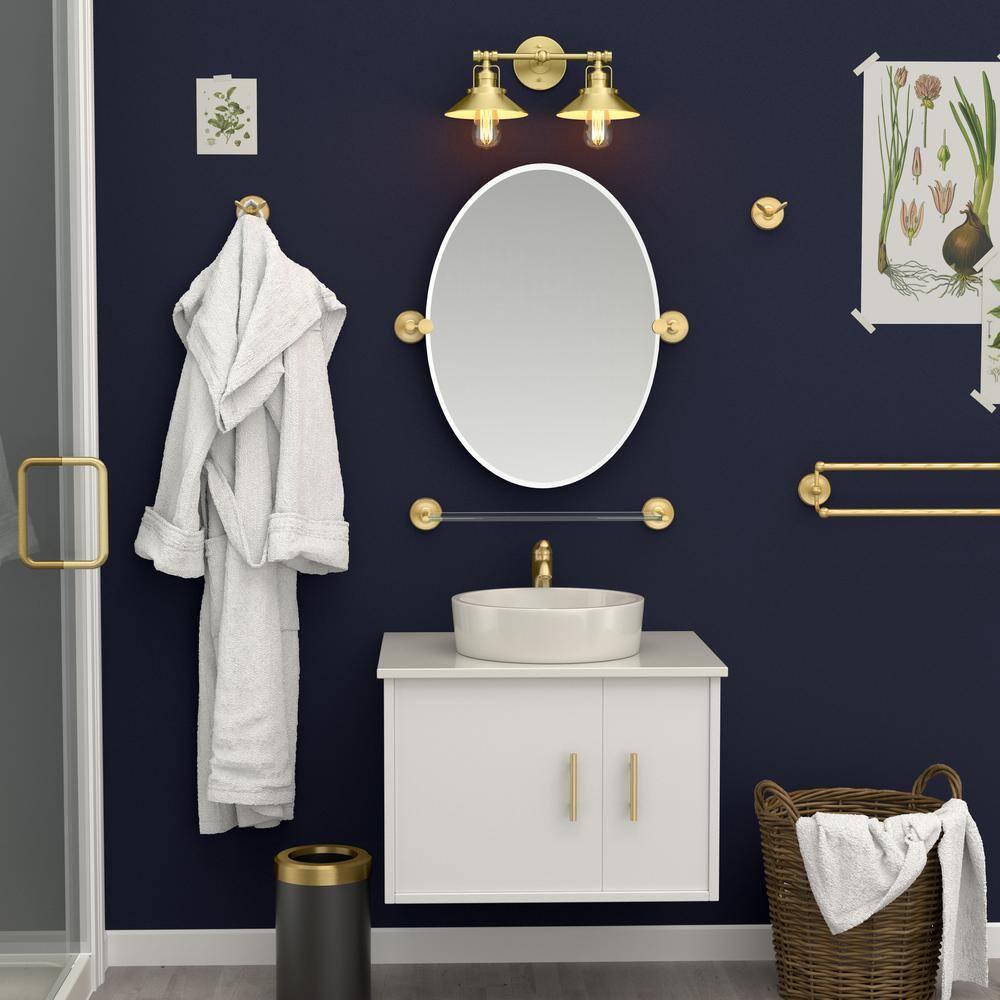 Designer II Frameless Rectangle Bathroom Vanity Mirror | Pivoting (Tilts) and Beveled Mirror